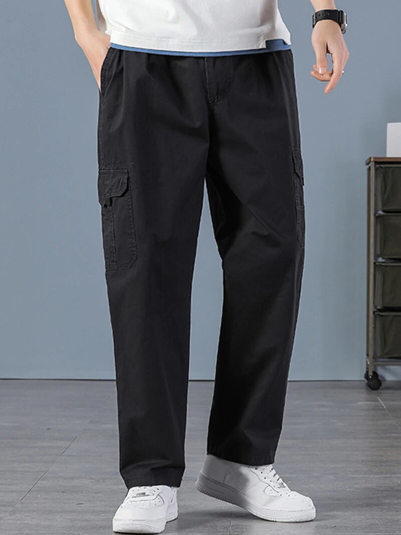 Men Shoes Joggers - Männer 100% Baumwolle gerade schwarze Jogger
