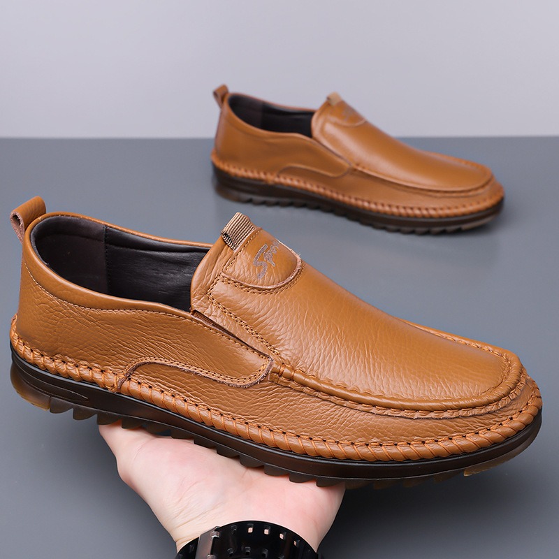 Men'S Shoes Size 42 In Us - Herren-Schuhe aus echtem Leder, 2026, Frühling,
