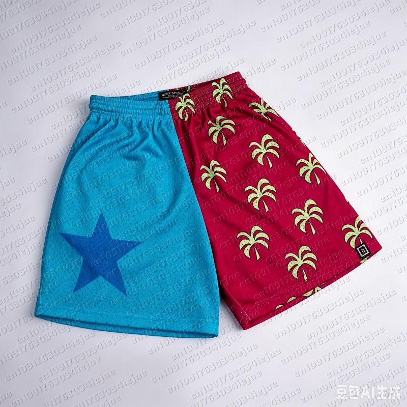 Men Shoes Joggers - One Piece Strohhut-Piraten Wellen-Netzshorts für Herren