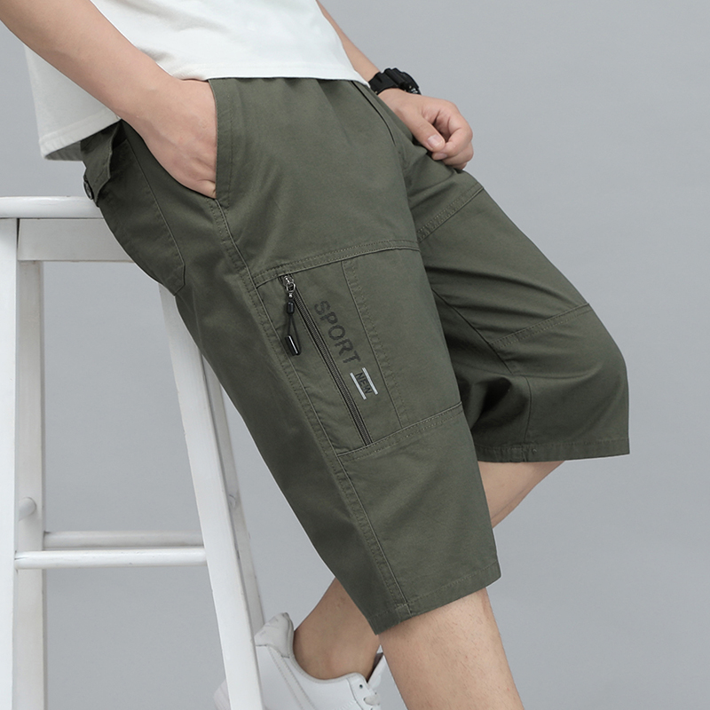 Men Shoes Joggers - Herren Cargo-Shorts, Kniehose, Reißverschlusstasche, Sommer-Baumwoll-Shorts, Klettern,