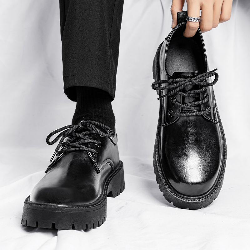 Men Shoes For Office Work - Herren-Freizeitschuhe aus Leder, bequeme Schnür-Arbeitsschuhe für