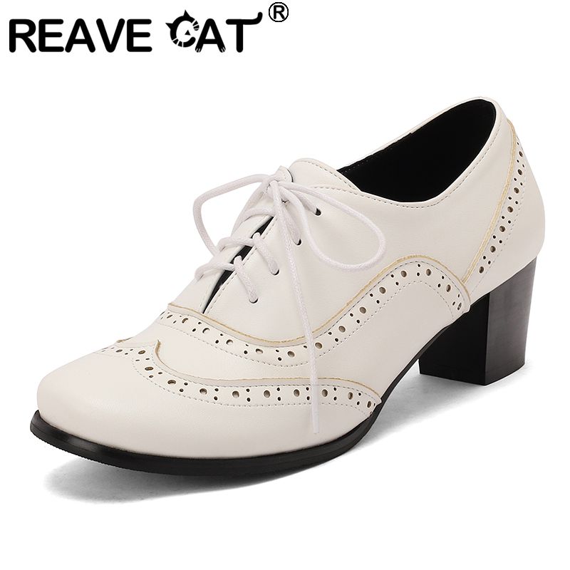 Men'S Shoes Size 42 In Us - REAVE CAT Braune Damen-Pumps, runde Zehen,