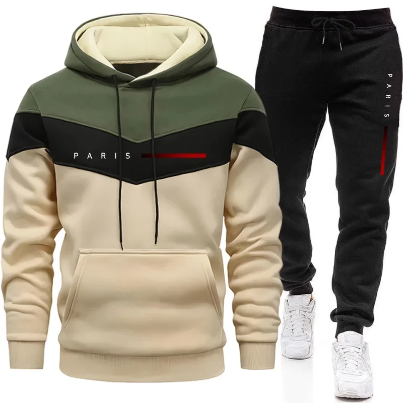 Men Shoes Joggers - Paris Fashion Herren-Hoodie-Set Täglicher Casual Sport