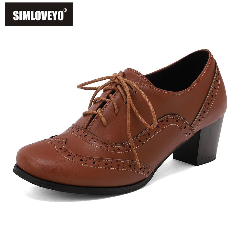 Men'S Shoes Size 42 In Us - SIMLOVEYO Neue Braun Frauen Pumpen Runde
