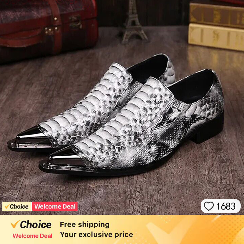 Men'S Shoes Size 42 In Us - Herrenschuhe aus Lackleder in Schwarz-Weiß, echtes