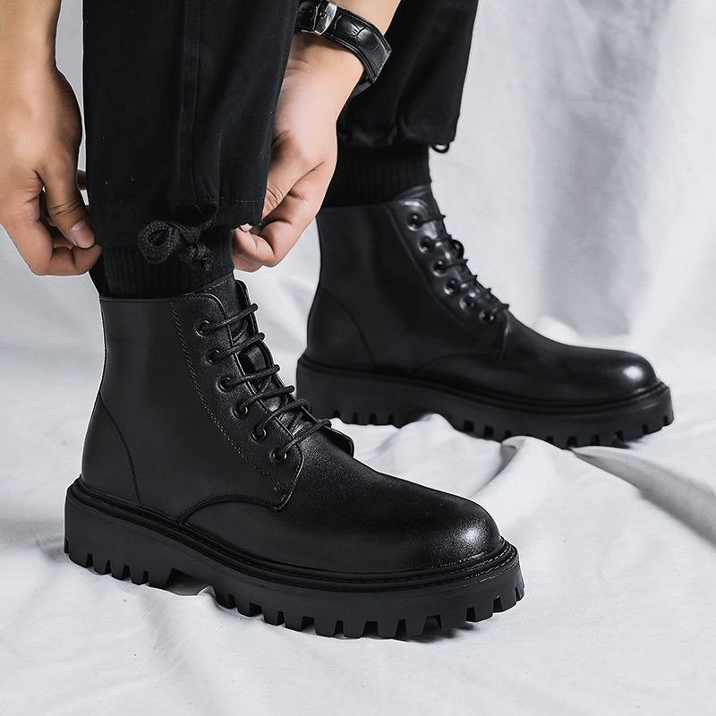 Herren High-Top Lederstiefel,  – Men'S Shoes With Height Increase Bewertung und Preis