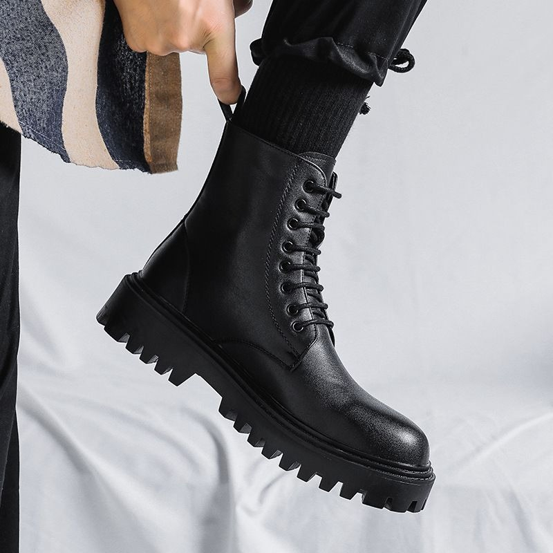 Herren High-Top Lederstiefel,  – Men'S Shoes With Height Increase Bewertung und Preis