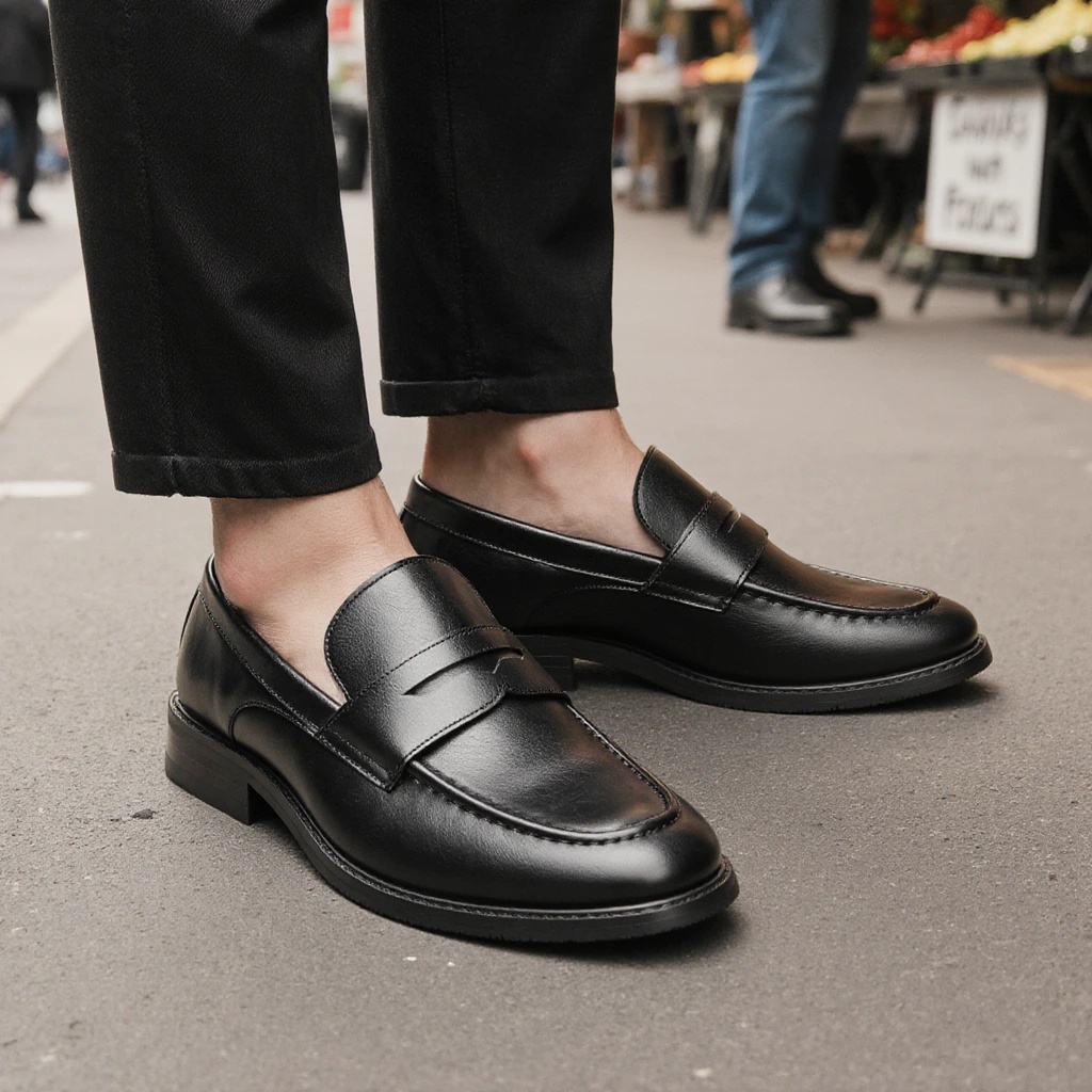 Herren Schwarze Penny Loafer K – Men Shoes For Office Work Bewertung und Preis